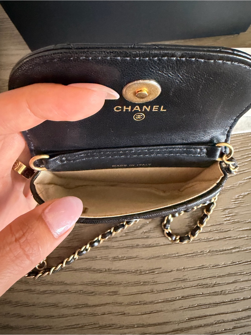 Chanel Black Quilted Lambskin Mini Pearl Crush Belt Bag - Picture 10 of 12